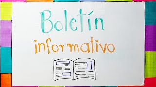 Boletín informativo [upl. by Esdnyl2]