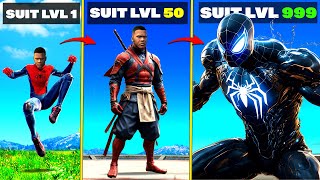 FRANKLIN Upgrading to Different Spiderman Suit in GTA 5 [upl. by Yvel]