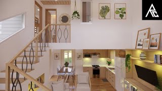 Impressive 2Bedroom LoftType Small House Design Idea 5x6 Meters Only [upl. by Neela2]