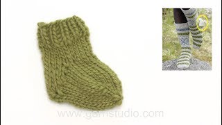 How to knit with 2 threads to get a stronger heel  knitting tip [upl. by Tabor]