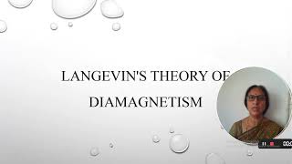 Langevins Theory of diamagnetism [upl. by Venetis]