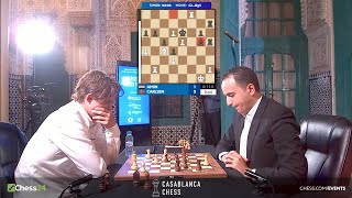 BIG BLUNDER ‼️ Magnus Carlsen vs Amin Bassem  Casablanca Chess 2024 [upl. by Notsle]