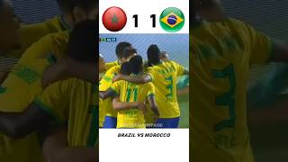 Brazil vs Morocco Big Match Football History world cup football ronaldo ytshort [upl. by Adnilram]