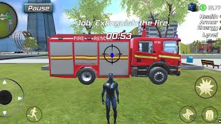 Black Hole Rope Hero Vice Vegas  Fire Truck  Android Gameplay [upl. by Anni]