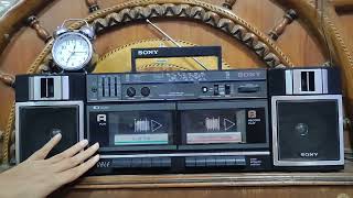 Sony BoomBox  Double Cassette Recorder  cassetteplayer sony boombox antique vintage retro [upl. by Dani568]