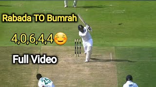 Bumrah six today  jasprit bumrah batting today  rabada bowl to bumrah six full video [upl. by Niawd]