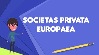 What is Societas privata Europaea Explain Societas privata Europaea [upl. by Attenrad262]