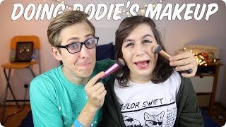 Doing My Flatmates Makeup  Evan Edinger amp Dodie Clark [upl. by Adekram610]