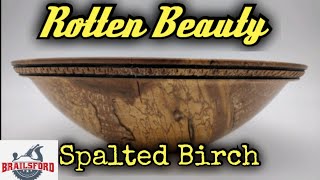 Crafting A Stunning Spalted Birch Bowl Through Woodturning [upl. by Ahsennod969]