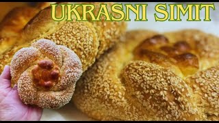 Ukrasni TURSKI UKUSNI SIMIT 🌺 PECIVO SA SEZAMOM za sve prilike [upl. by Nevin]