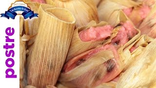 Tamales de dulce recetas fáciles 💜💜💜 Las Recetas [upl. by Idnac]