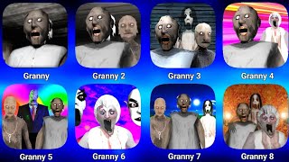 Granny 1 2 3 4 5 6 7 amp 8 New Escape Gameplay  Granny 4 Trailer Granny Game New Year 2024 [upl. by Einohtna]