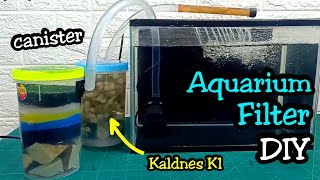 Membuat Filter Canister Aquarium dengan 2 Toples Plastik Kombinasi dengan Kaldnes K1 [upl. by Liew]