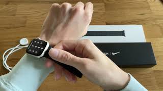 Apple Watch Series 7 41mm Polarstern mit Leather Link Lederarmband  Unboxing  Handson [upl. by Rramal234]