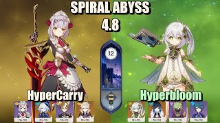 ABYSS 48 C6 Noelle HyperCarry amp C0 Nahida Hyperbloom  Floor  12 9 Stars [upl. by Ahsenit138]