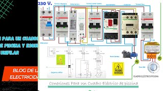 Conexiones para cuadro eléctrico de piscina y esquema unifilar [upl. by Hopfinger]