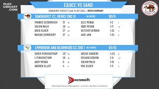 Emmbrook and Bearwood CC 3rd XI v Sandhurst CC Berks 2nd XI [upl. by Bud519]