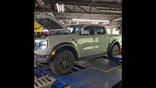 Ford Ranger Raptor with Ford Performance Tune on the Dyno HUGE GAINS [upl. by Stoffel100]