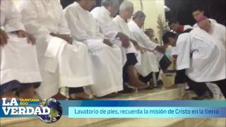 Lavatorio de pies recuerda la misión de Cristo en la tierra [upl. by Breana]