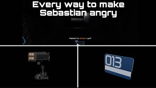 Every way to make Sebastian angry Roblox Pressure [upl. by Bohon]