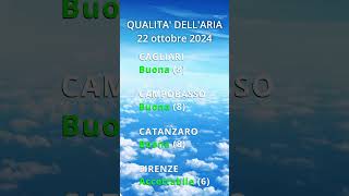 22 ottobre 2024 Qualita dellaria in Italia Short [upl. by Noived413]