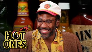 Childish Gambino Goes On a Vision Quest While Eating Spicy Wings  Hot Ones [upl. by Anthia]