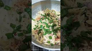 chicken white sauce pasta food restaurantstyle [upl. by Nyrahs]