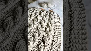 Chunky Cable Knit Blanket Pattern Free Easy Throw [upl. by Tterag333]