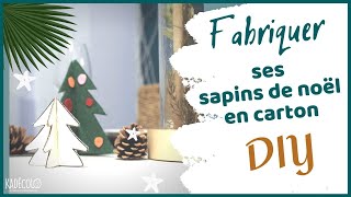 Fabriquer des sapins de Noël en carton [upl. by Enidlarej]