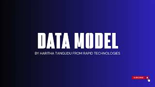 What is Data Model and its objects [upl. by Coombs]