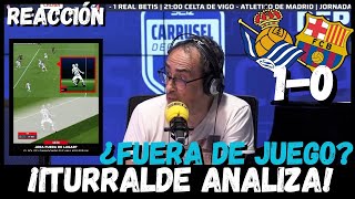 ITURRALDE GONZALEZ ANALIZA EL FUERA DE JUEGO POST REAL SOCIEDAD 10 BARCELONA LALIGA [upl. by Aikyt793]