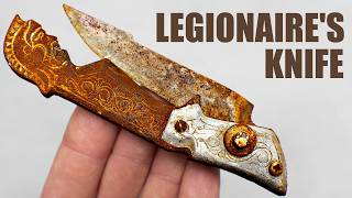 Rare rusty switchblade knife restoration Perfect Restoration [upl. by Haral]