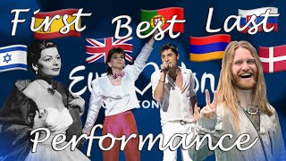 the FIRST BEST and LAST performance of EACH COUNTRY at Eurovision  Eurovision 19562022 [upl. by Ennaerb183]