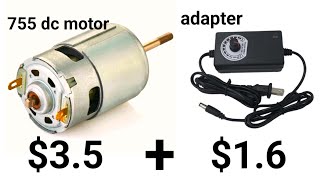 Unboxing 755 DC motor and adjustable 12v adapter [upl. by Williamson]