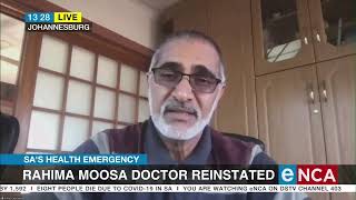 Rahima Moosa doctor reinstated [upl. by Enom290]