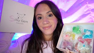 ASMR  Trying Edible Crystals💎 silky gem crystal candy [upl. by Labotsirhc]