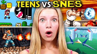 Teens Play SNES Games For The First Time [upl. by Ahtnamys643]