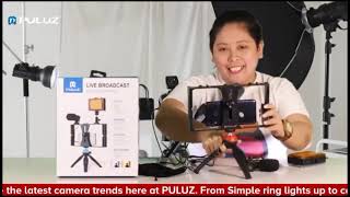 PULUZ PKT 3023 3 in 1 Live Video Live LED Selfie Light Smartphone Video Rig Kit Unboxing and Review [upl. by Hetti]