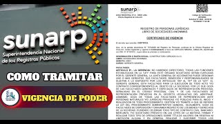 2024 COMO TRAMITAR VIGENCIA DE PODER [upl. by Nabetse893]