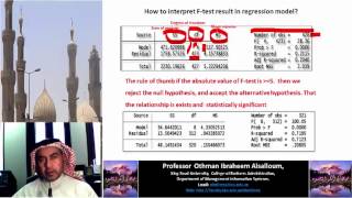 How to interpret Ftest result in a regression model [upl. by Chauncey]