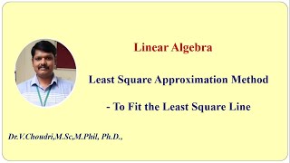 Least Square Approximation methodLine [upl. by Gervais]