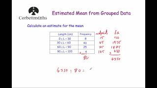 Estimated Mean  Corbettmaths [upl. by Eloise]