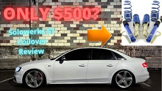 The BUDGET Coilovers That You NEED TO BUY  Solowerks S1 Review [upl. by Rajewski502]