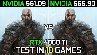 Nvidia Drivers 56109 vs 56590 RTX 4060 Ti Test in 10 Games 2024 [upl. by Akcinat995]