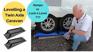 Levelling a Twin Axle Caravan Using Caravan Ramps and Lock n Level System [upl. by Nowtna120]