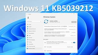 Windows 11 KB5039212  June 2024 Patch Tuesday Update  OS build 226313737  Whats new [upl. by Nihi]