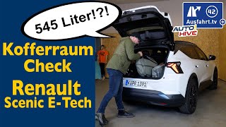 KofferraumCheck Renault Scenic  was passt in den Kofferraum Fahrrad Leiter Koffer Taschen [upl. by Yelsnya]