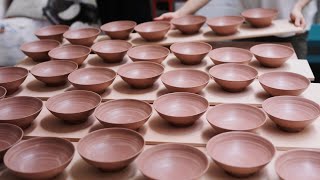 Throwing a Stoneware Bowl with Aged Mouldy Clay Shorts [upl. by Zebe]