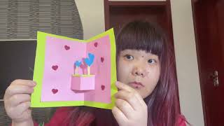 Happy new year pop up card 2024How to make a pop up heart card for new year greeting [upl. by Bryner950]