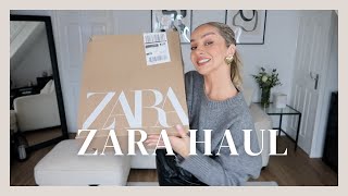 HUGE ZARA HAUL  TRYON 2024  Jeans trousers jackets  basics [upl. by Siri153]